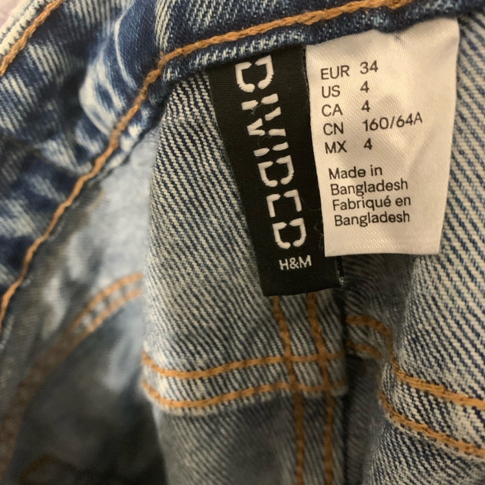 H&M Classic High-Rise Blue Jeans Sz 4 - Picture 3 of 4